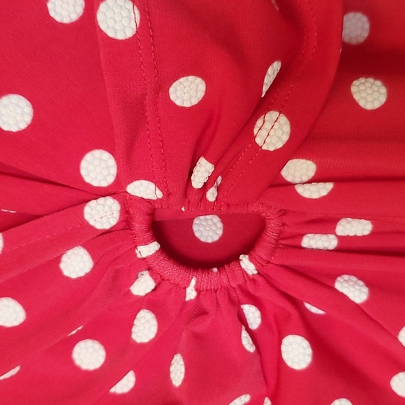 Robbie Bee Red Polka-dot Faux Wrap Dress - Picture 3 of 9
